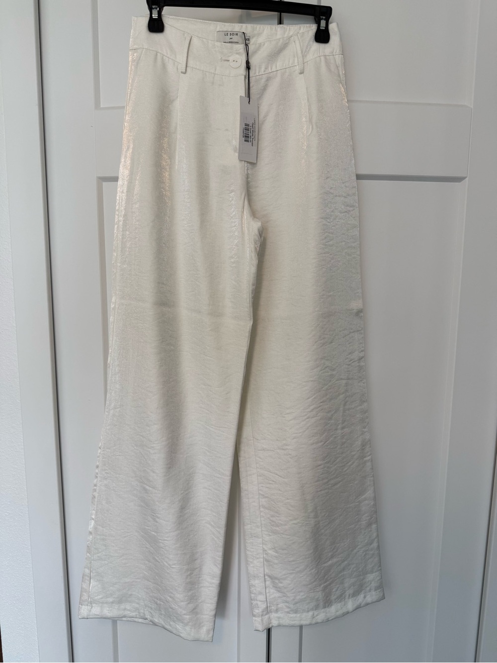 Molly Bracken Cream-White Wide Leg Trousers